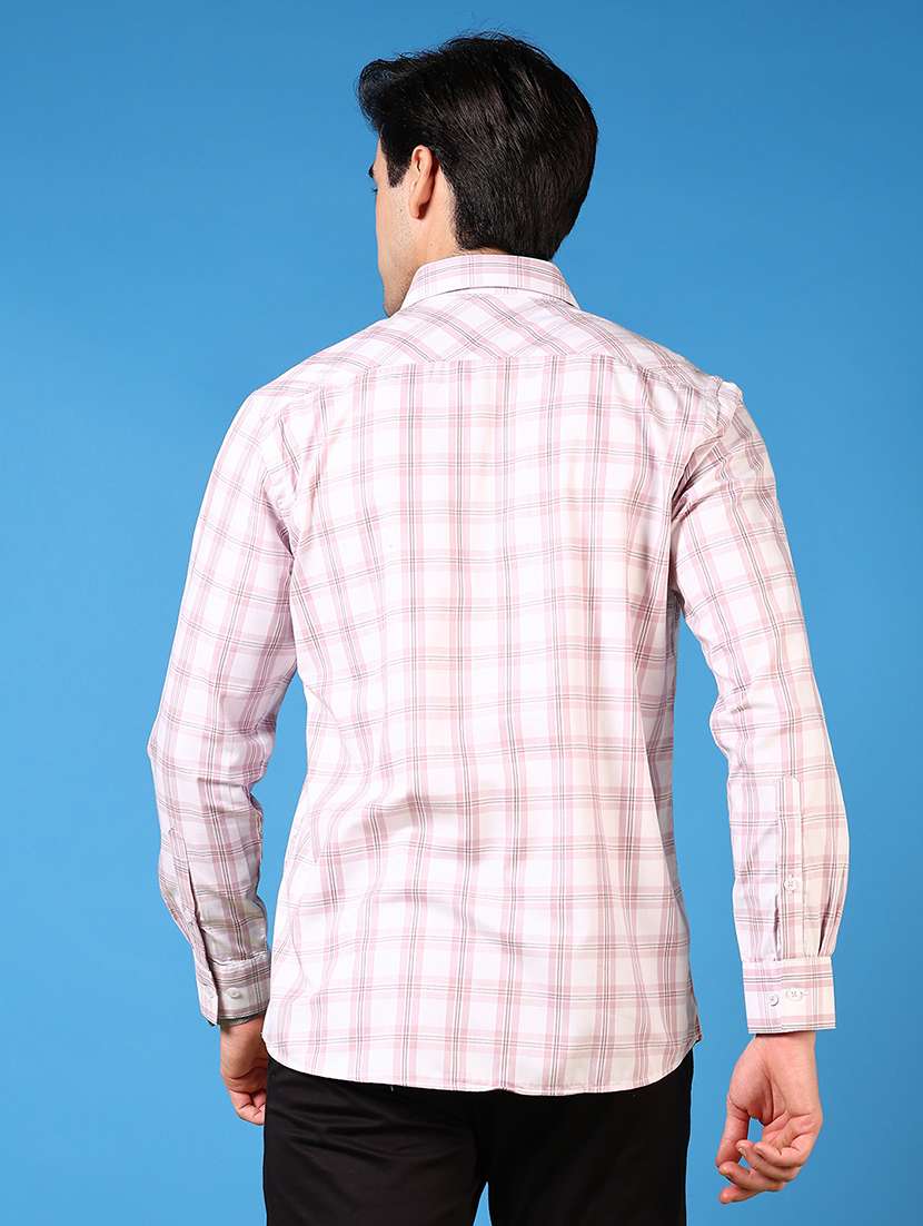 men long sleeves checkered casual shirt - 21731359 -  Standard Image - 2