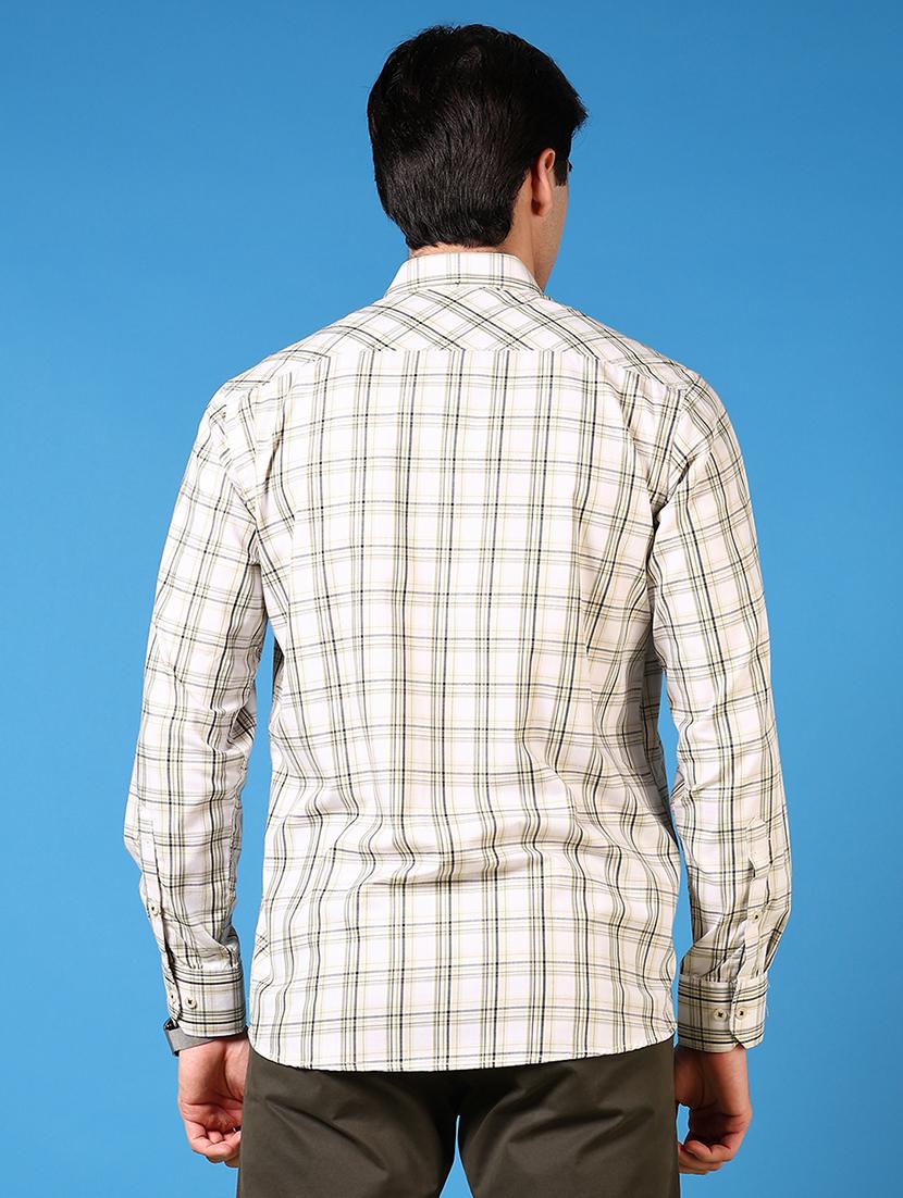 men long sleeves checkered casual shirt - 21731367 - Standard Image - 2