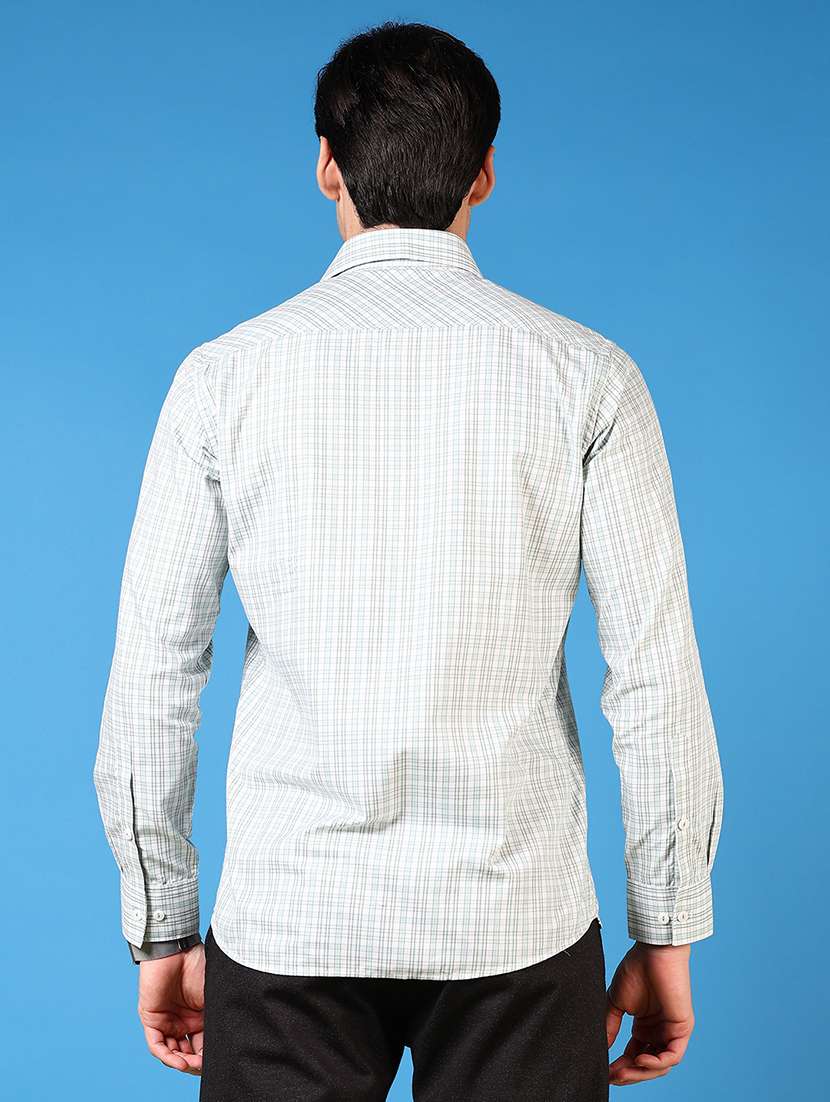 men long sleeves checkered casual shirt - 21731395 -  Standard Image - 2