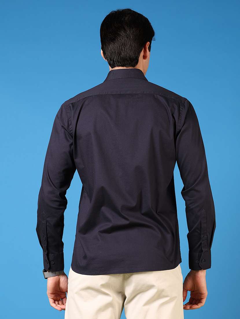 men long sleeves plain casual shirt - 21731418 -  Standard Image - 2