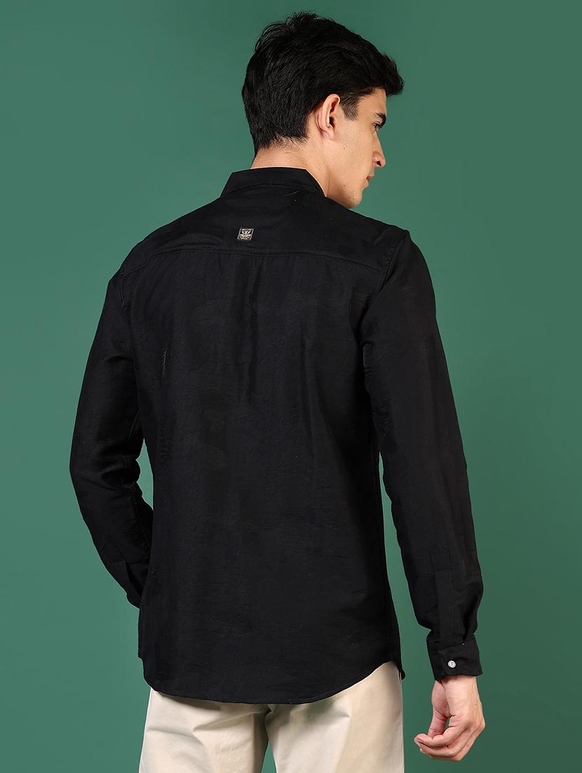 men long sleeves plain casual shirt - 21731423 - Standard Image - 2