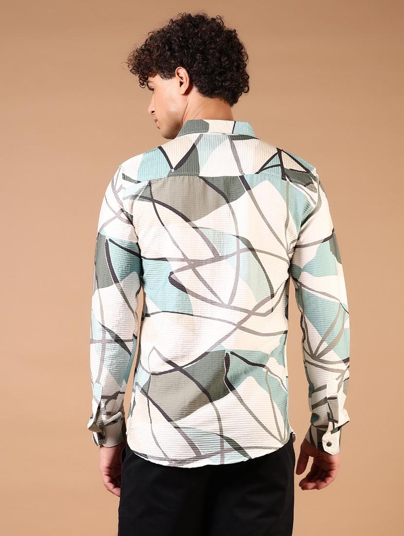 men long sleeves printed casual shirt - 21731427 - Standard Image - 2