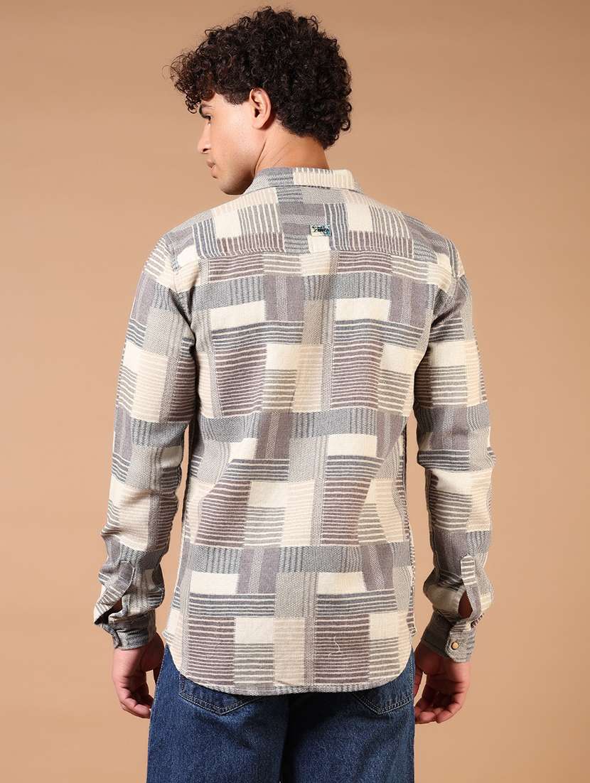 men long sleeves printed casual shirt - 21731428 -  Standard Image - 2