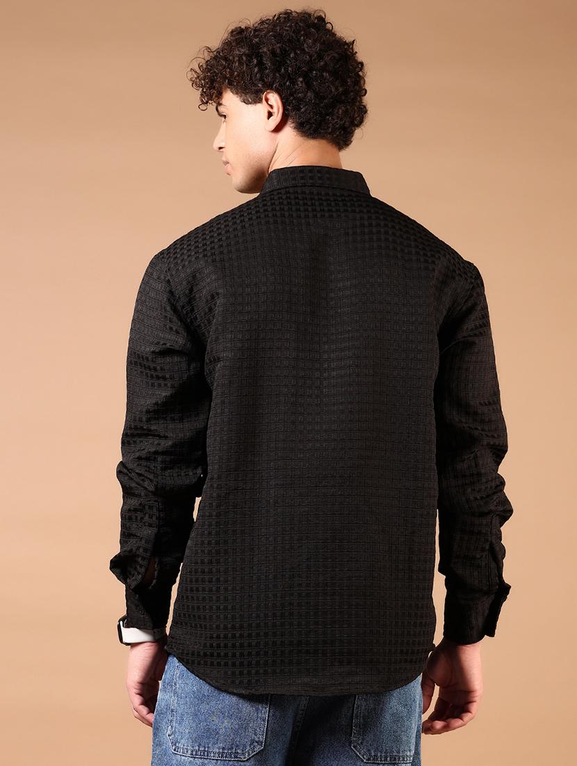 men long sleeves plain casual shirt - 21731441 - Standard Image - 2