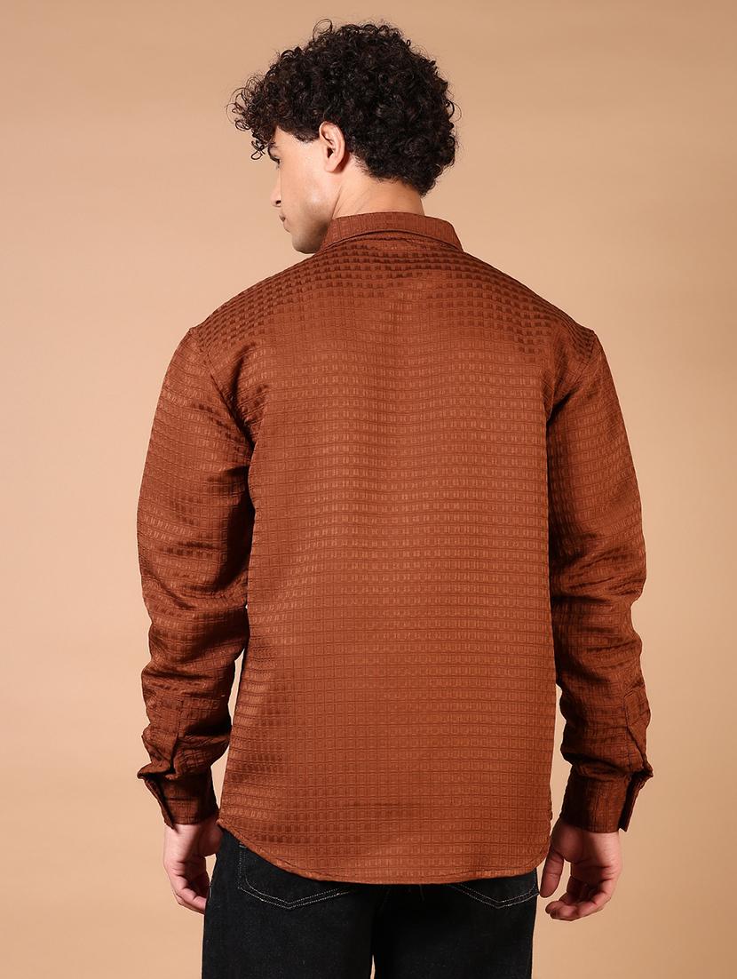 men long sleeves plain casual shirt - 21731442 - Standard Image - 2
