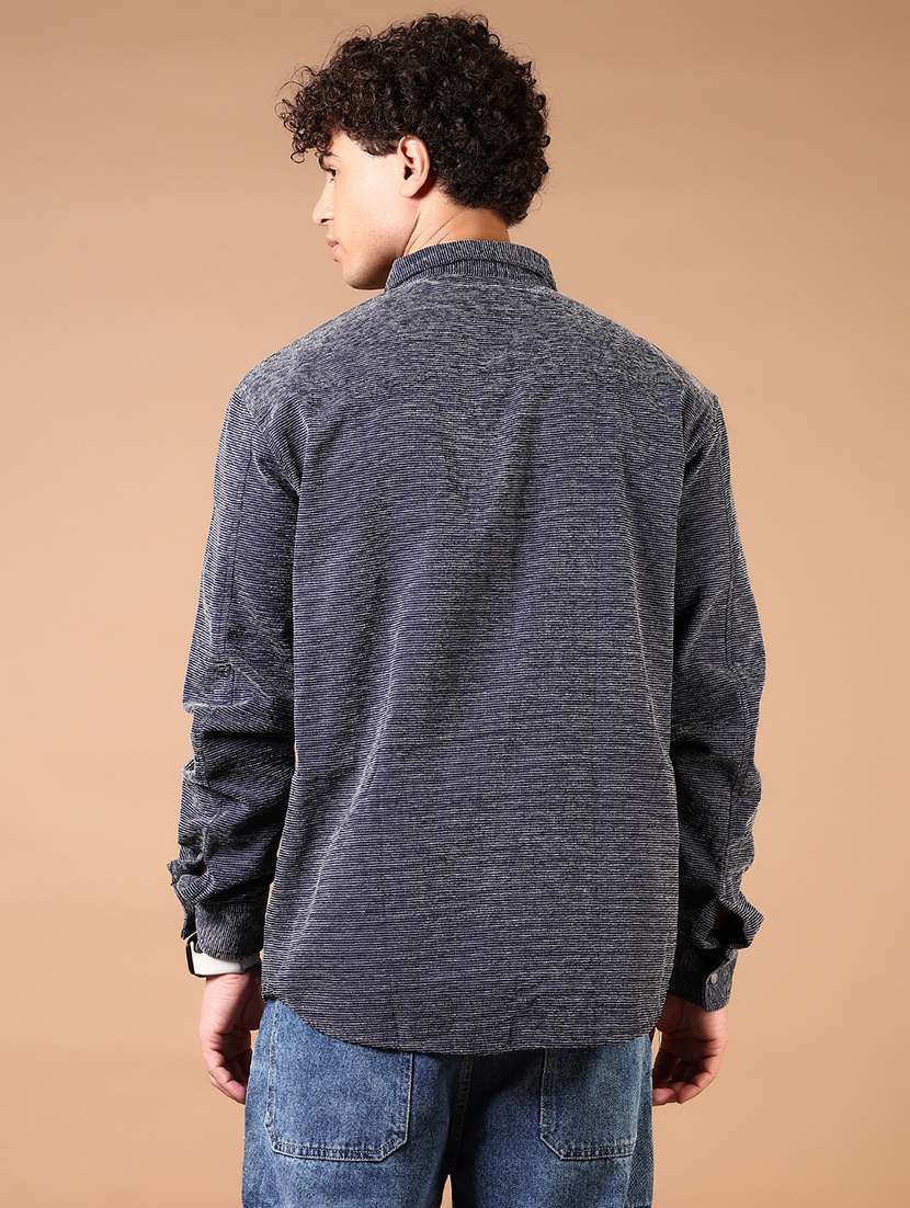 men long sleeves plain casual shirt - 21731448 - Standard Image - 2