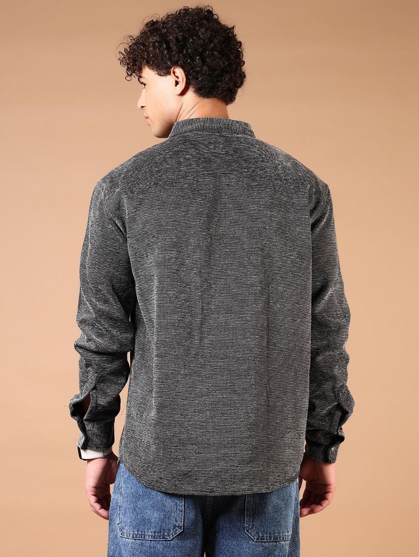 men long sleeves plain casual shirt - 21731449 - Standard Image - 2