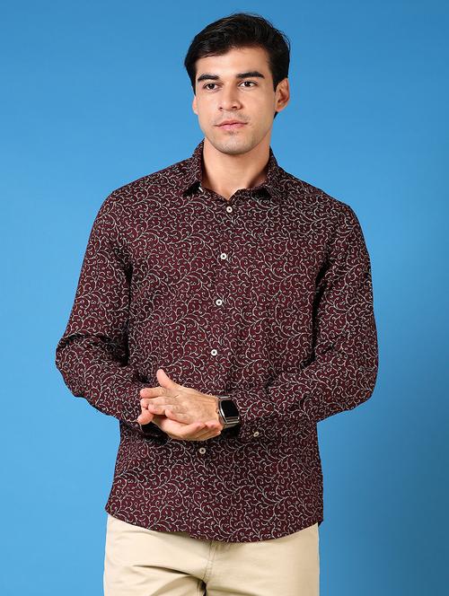 men long sleeves printed casual shirt - 21731457 - Standard Image - 0