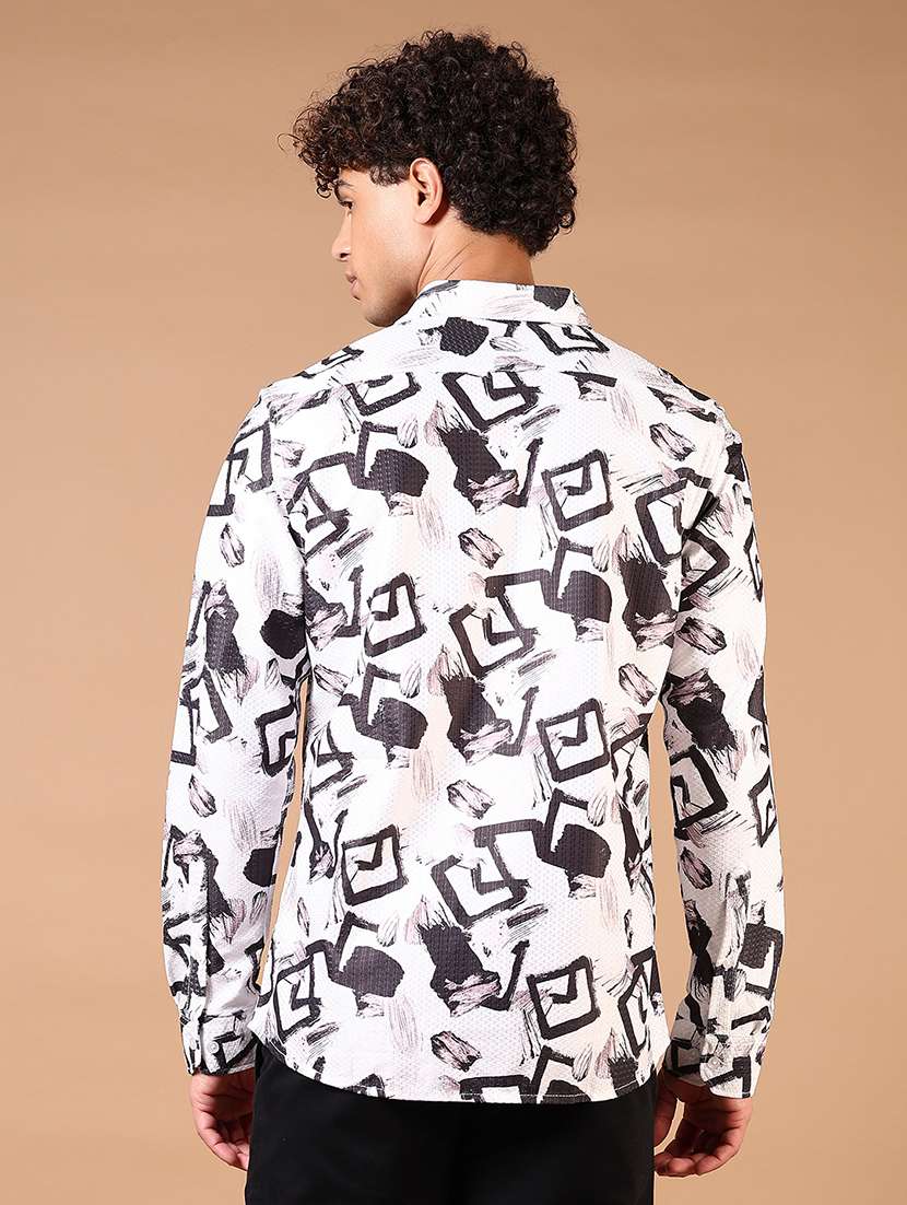 men long sleeves printed casual shirt - 21731462 -  Standard Image - 2