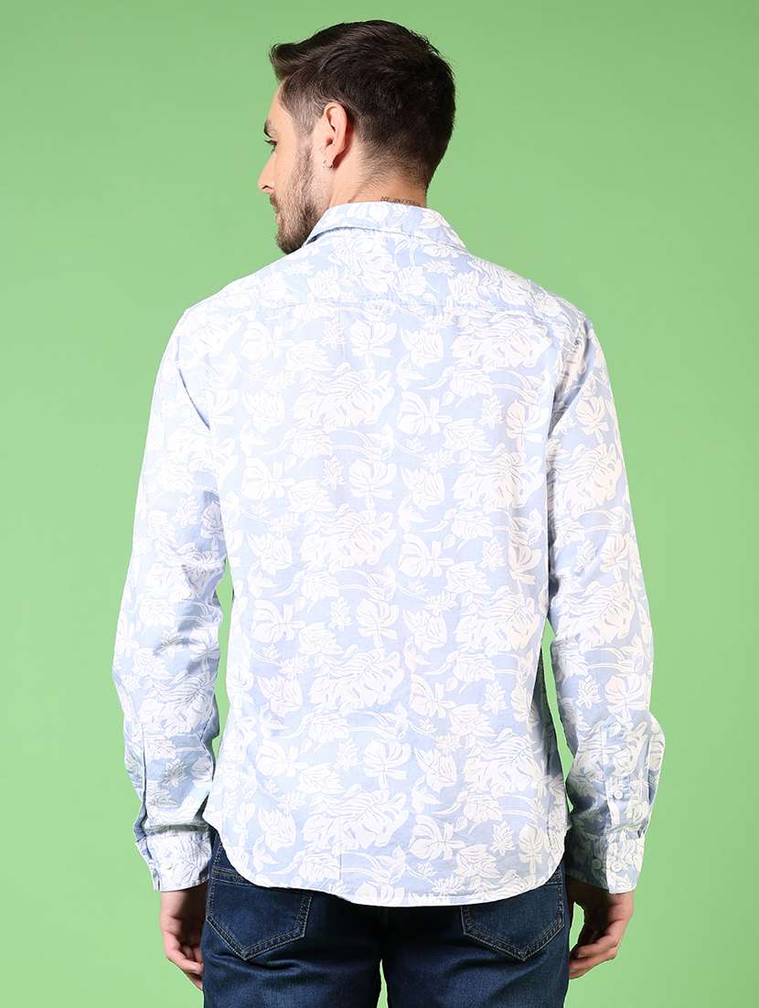 men long sleeves printed casual shirt - 21731466 -  Standard Image - 2