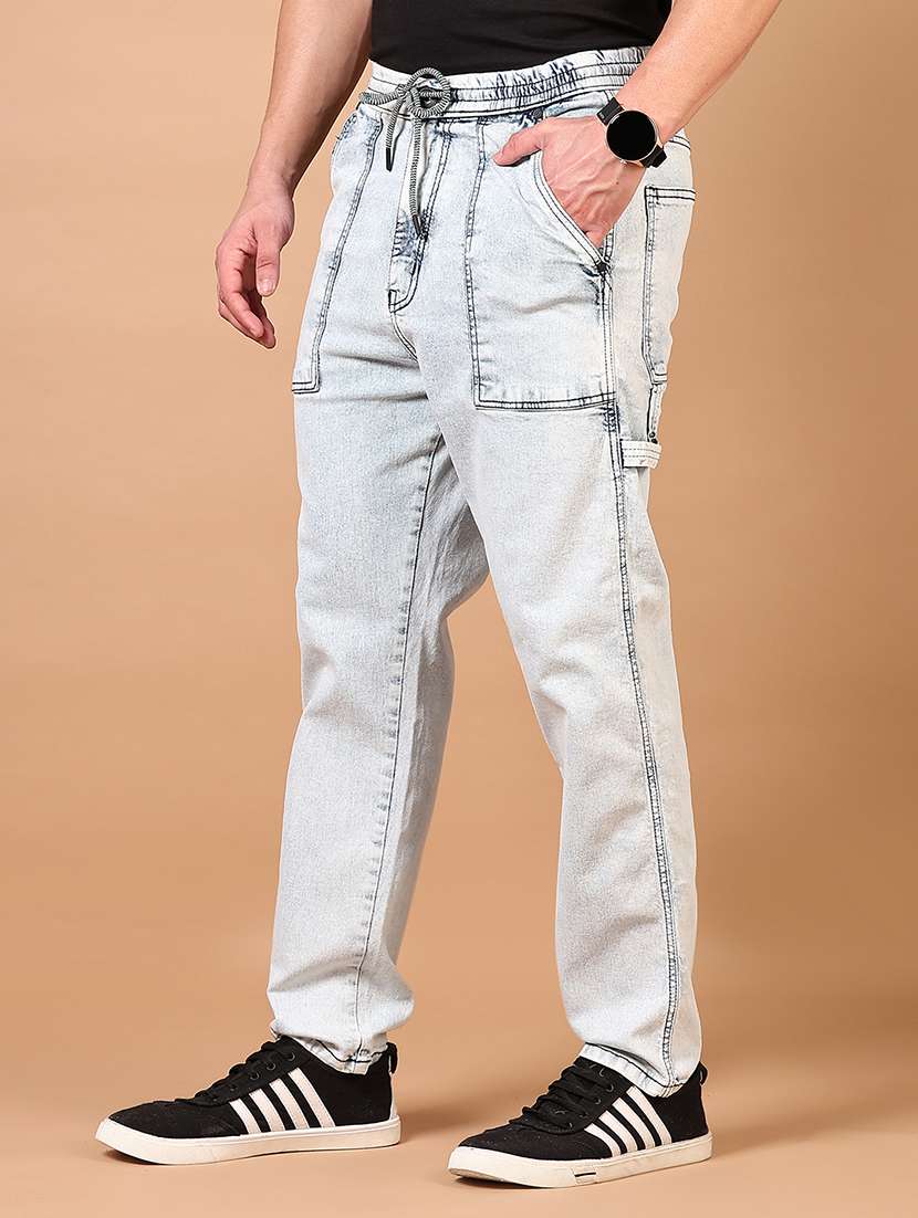 men solid mid rise relaxed fit denim jean - 21731475 -  Standard Image - 2