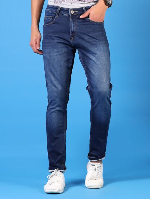 men solid mid rise slim fit jean - 21731480 - Standard Image - 0