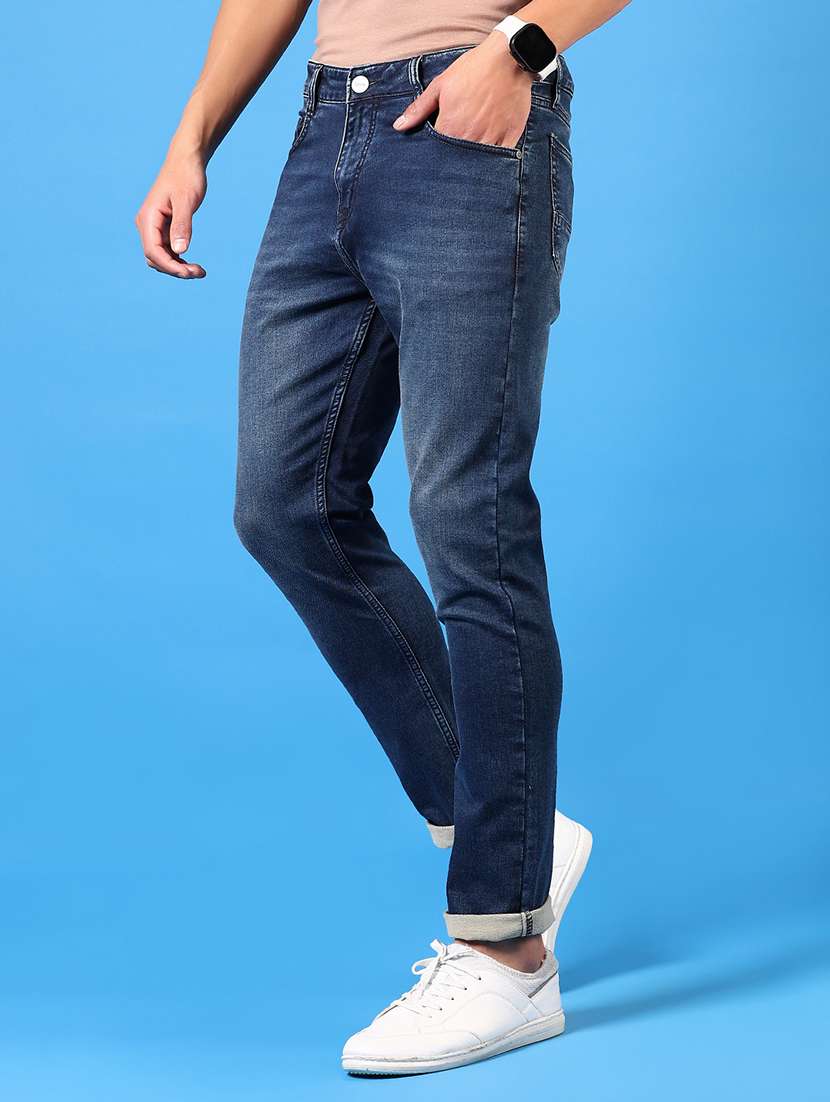 men washed mid rise jeans - 21731485 -  Standard Image - 2