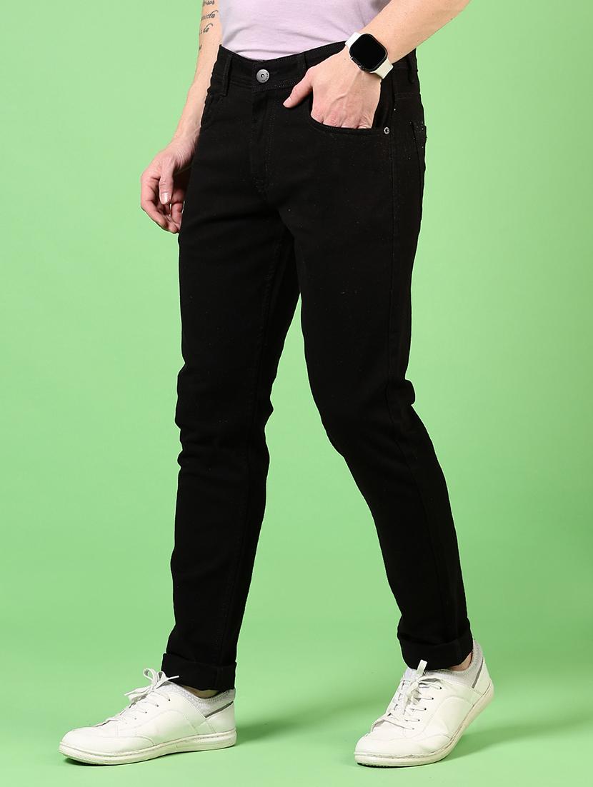 men plain mid rise jeans - 21731488 - Standard Image - 2