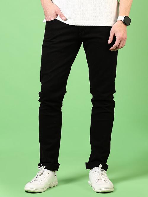 men plain mid rise jeans - 21731500 -  Standard Image - 0