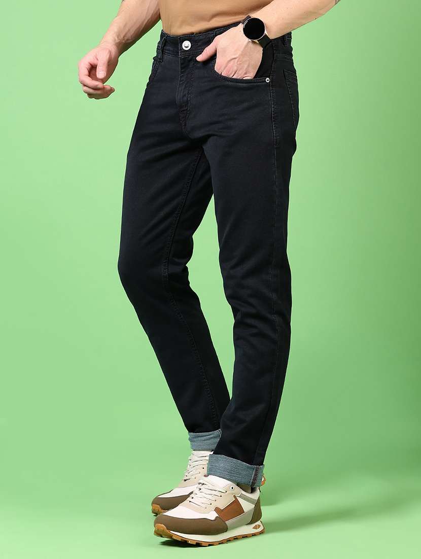 men plain mid rise jeans - 21731503 - Standard Image - 2