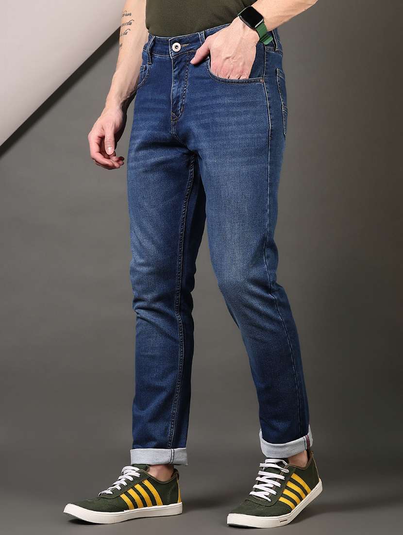 men washed mid rise jeans - 21731511 - Standard Image - 2