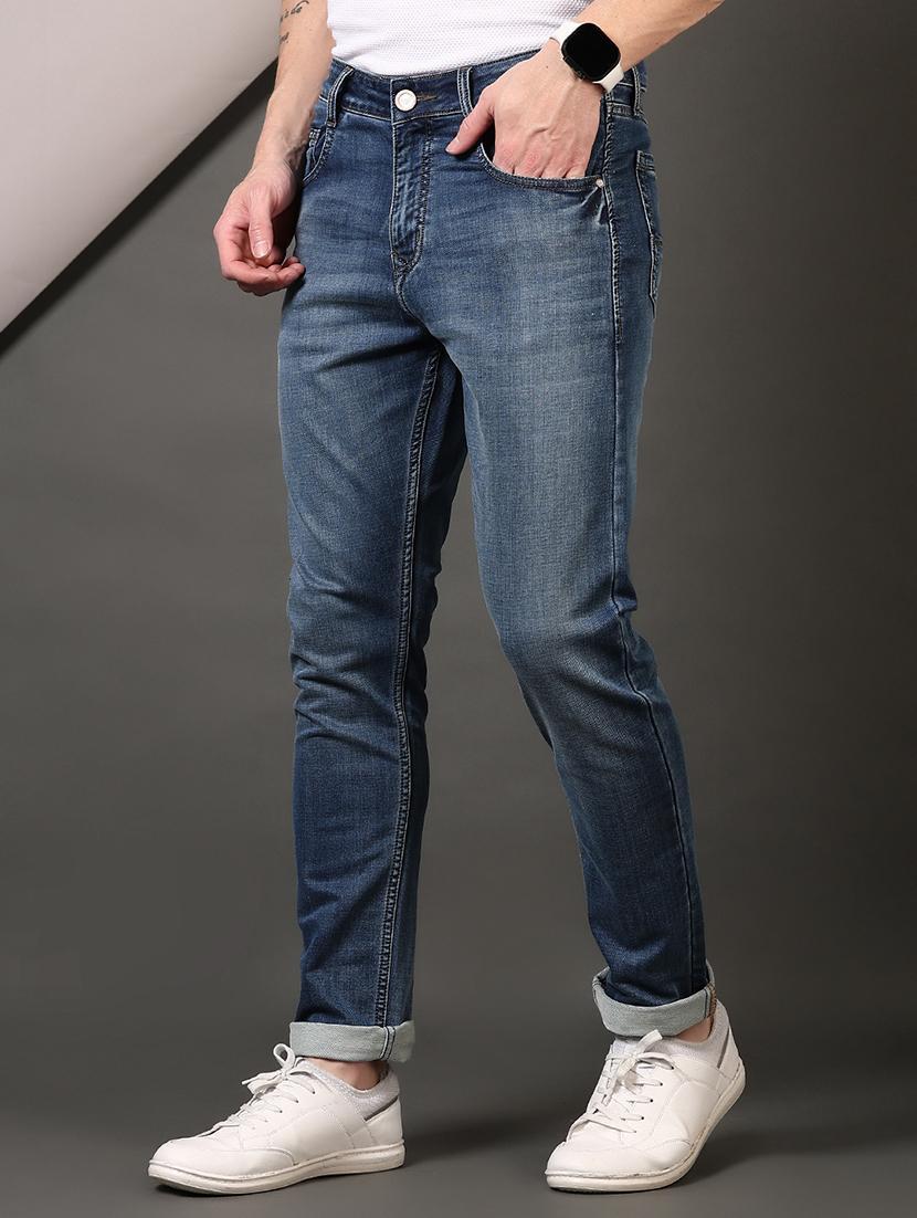 men washed mid rise jeans - 21731517 - Standard Image - 2