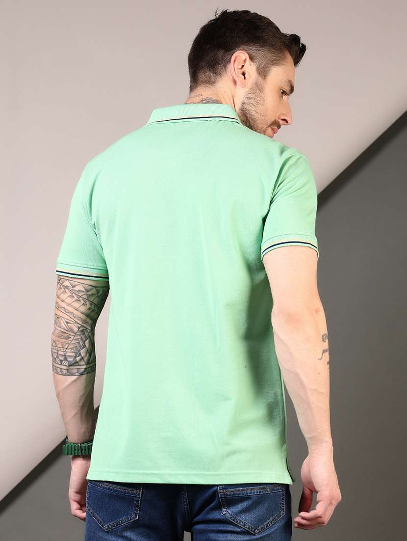 men solid short sleeve polo t-shirt - 21731532 -  Standard Image - 2
