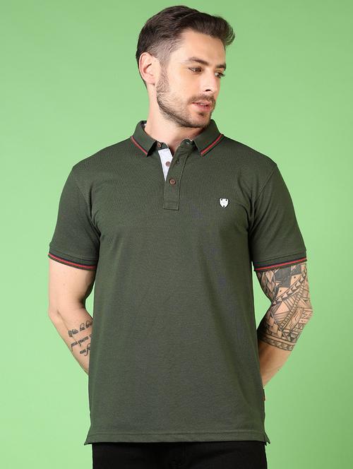men solid short sleeve polo t-shirt - 21731535 - Standard Image - 0