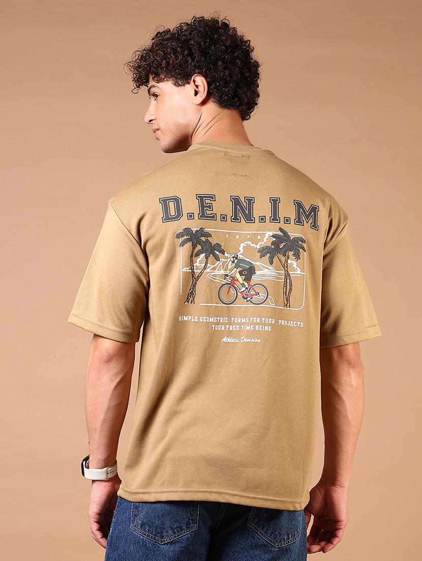men short sleeves front & back print t-shirt - 21731585 - Standard Image - 2