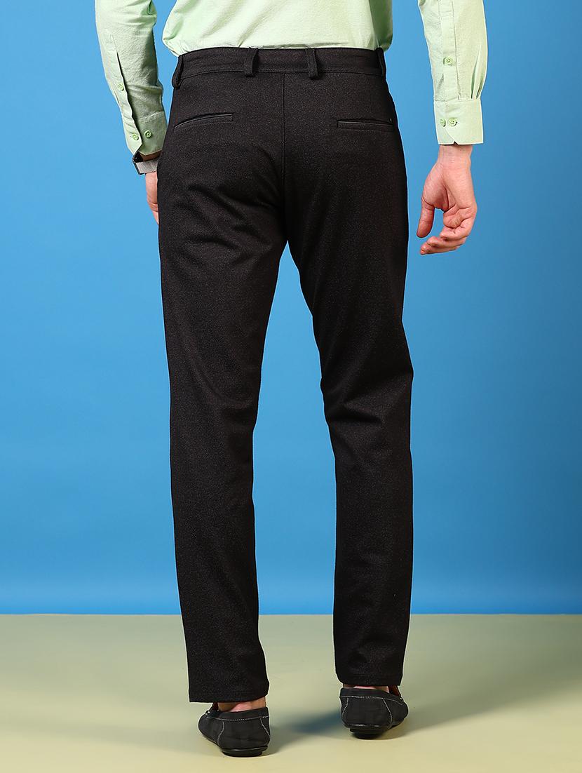 men solid flat front casual trouser - 21731608 - Standard Image - 2
