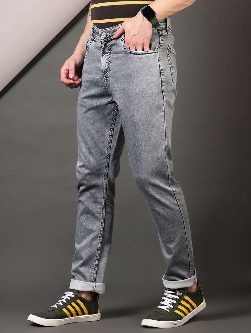 men washed mid rise jeans - 21731629 -  Standard Image - 2