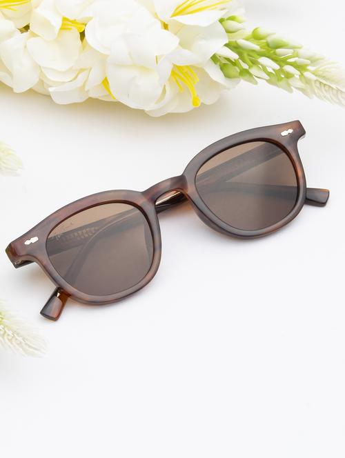 ted smith iconic uv protection demi brown sunglasses for mens womens - 21731635 - Standard Image - 0
