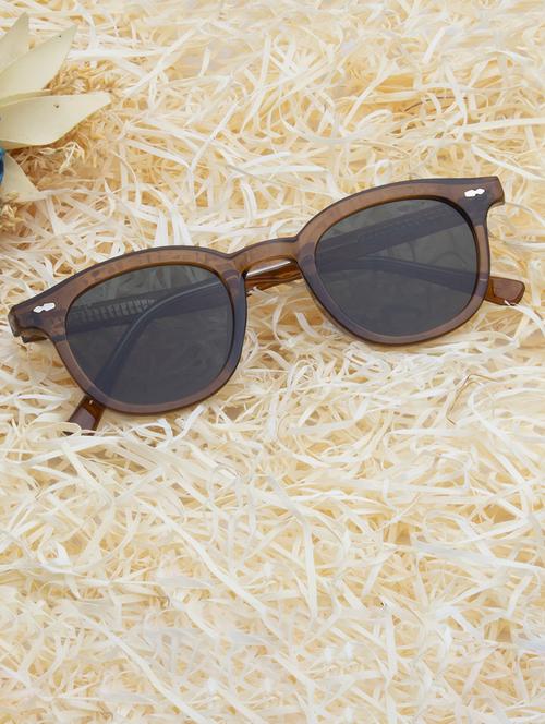 ted smith iconic uv protection demi brown sunglasses for mens womens - 21731637 - Standard Image - 0