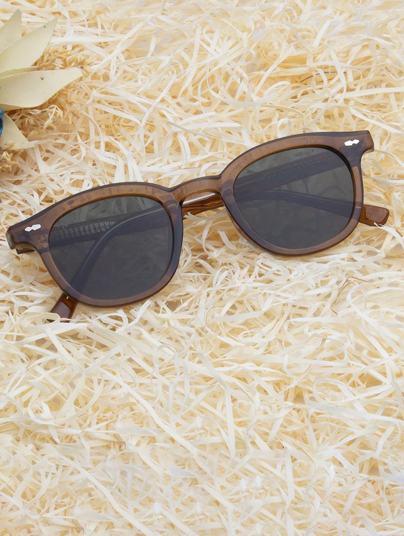 ted smith iconic uv protection demi brown sunglasses for mens womens - 21731637 - Zoom Image - 0