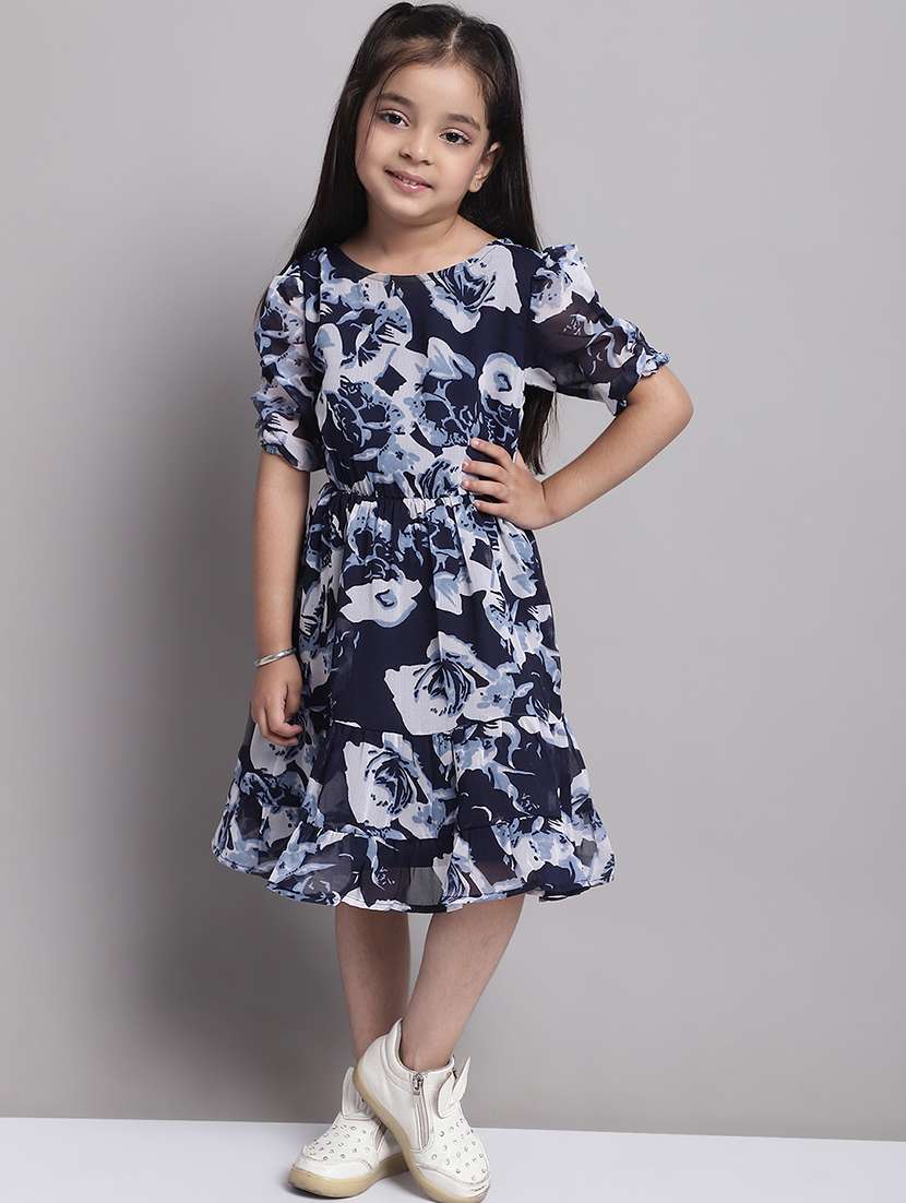 girls printed tiered dress