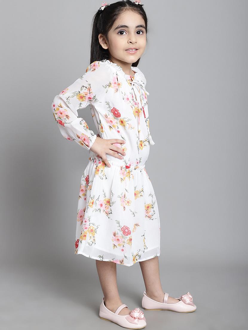girls floral long sleeve regular fit dress - 21731776 - Standard Image - 2