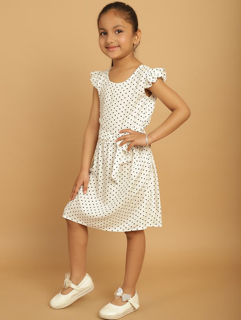 girls polka dot cap sleeve regular fit a-line dress - 21731796 - Standard Image - 2