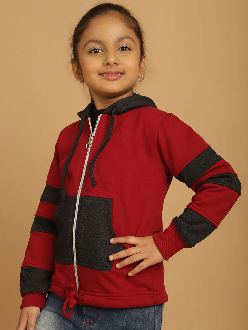 girls color block long sleeve sweatshirt - 21731959 -  Standard Image - 2