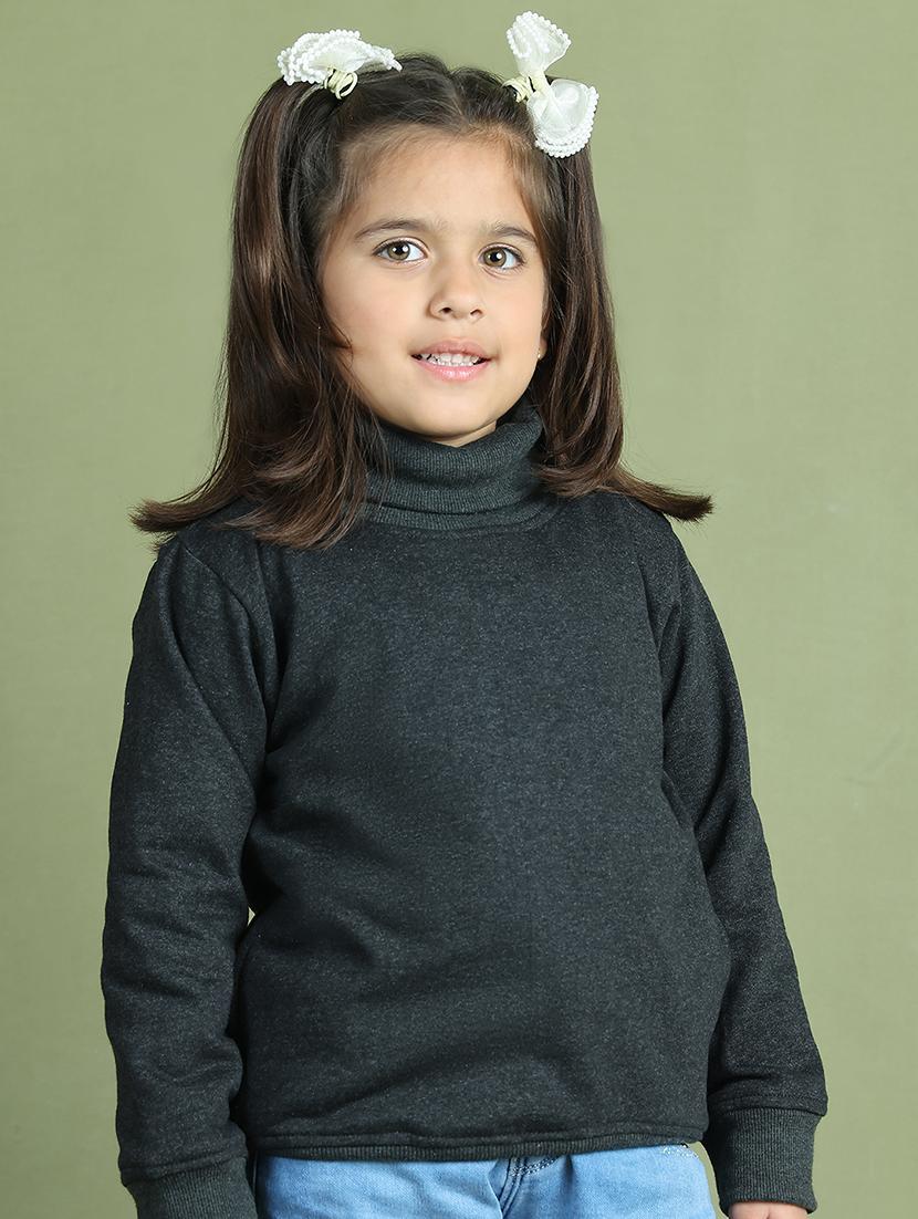 girls solid long sleeve sweatshirt - 21731975 - Standard Image - 2