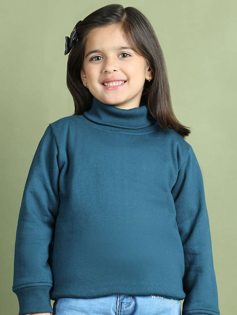 girls solid long sleeve sweatshirt - 21731978 - Zoom Image - 0