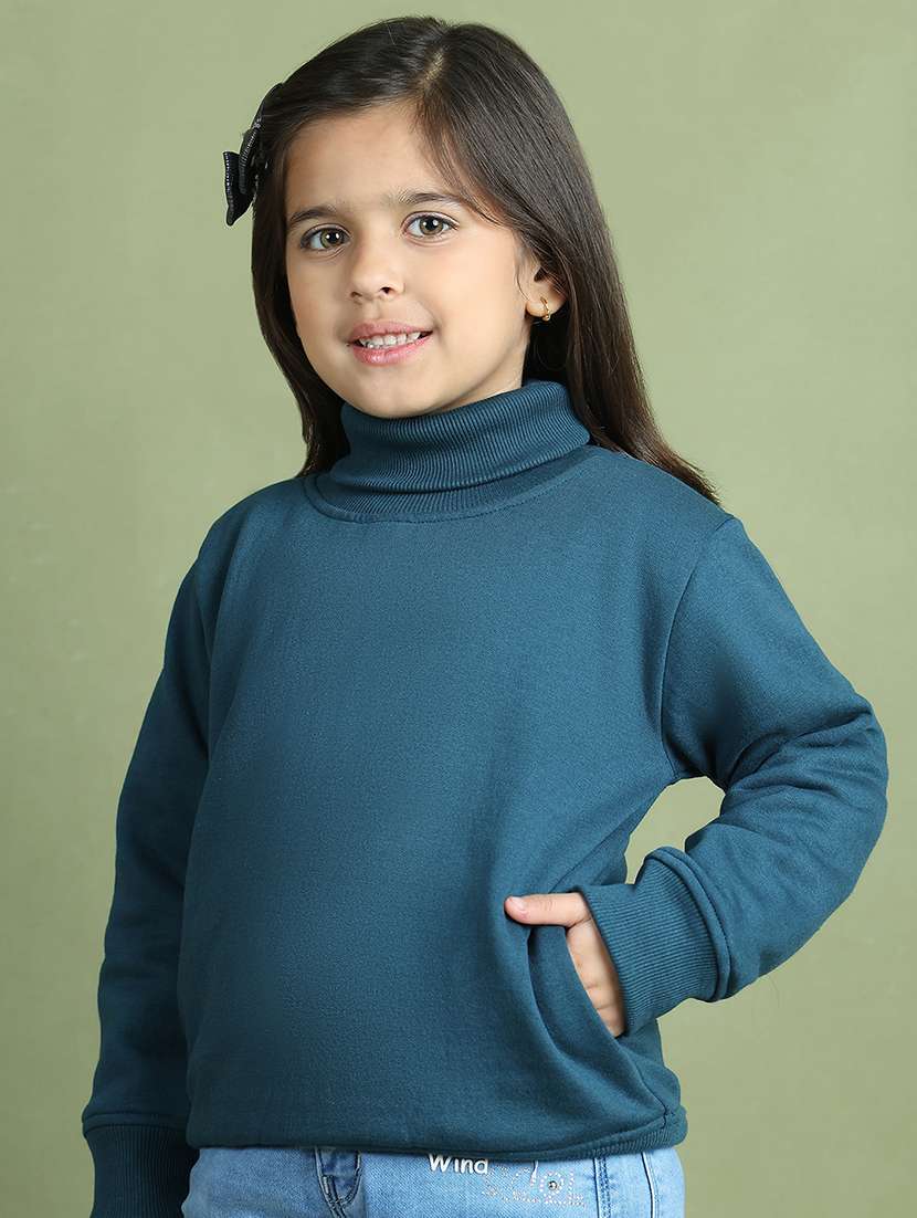 girls solid long sleeve sweatshirt - 21731978 - Standard Image - 2
