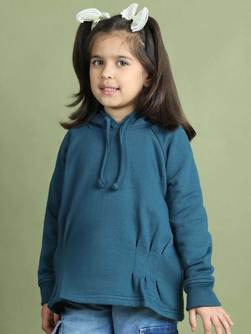 girls solid long sleeve sweatshirt - 21731981 -  Standard Image - 2