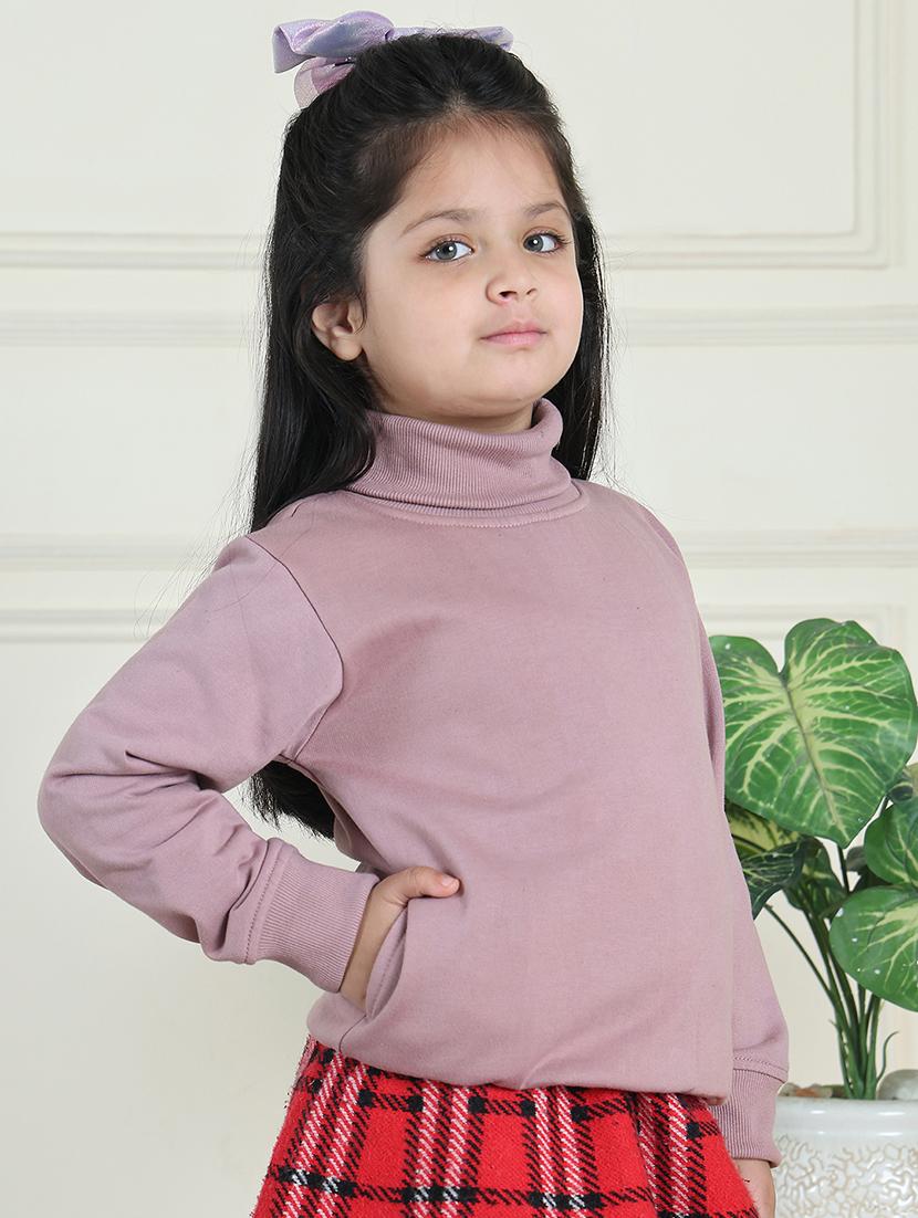 girls solid long sleeve sweatshirt - 21731986 - Standard Image - 2