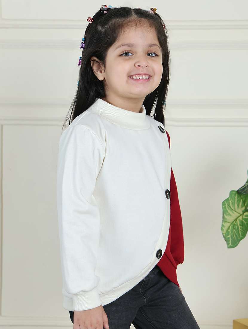 girls color block long sleeve sweatshirt - 21731994 -  Standard Image - 2