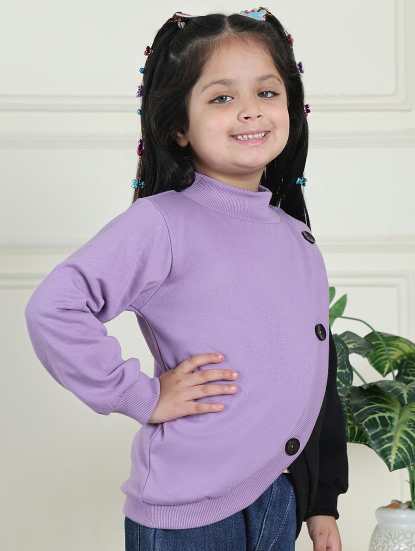 girls color block long sleeve sweatshirt - 21731998 - Standard Image - 2