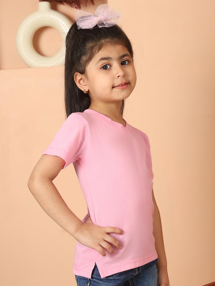 girls solid short sleeve tee - 21732011 - Standard Image - 2