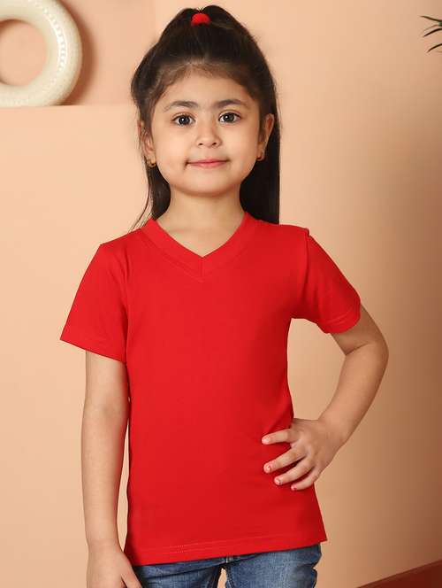 girls solid short sleeve tee - 21732012 -  Standard Image - 0