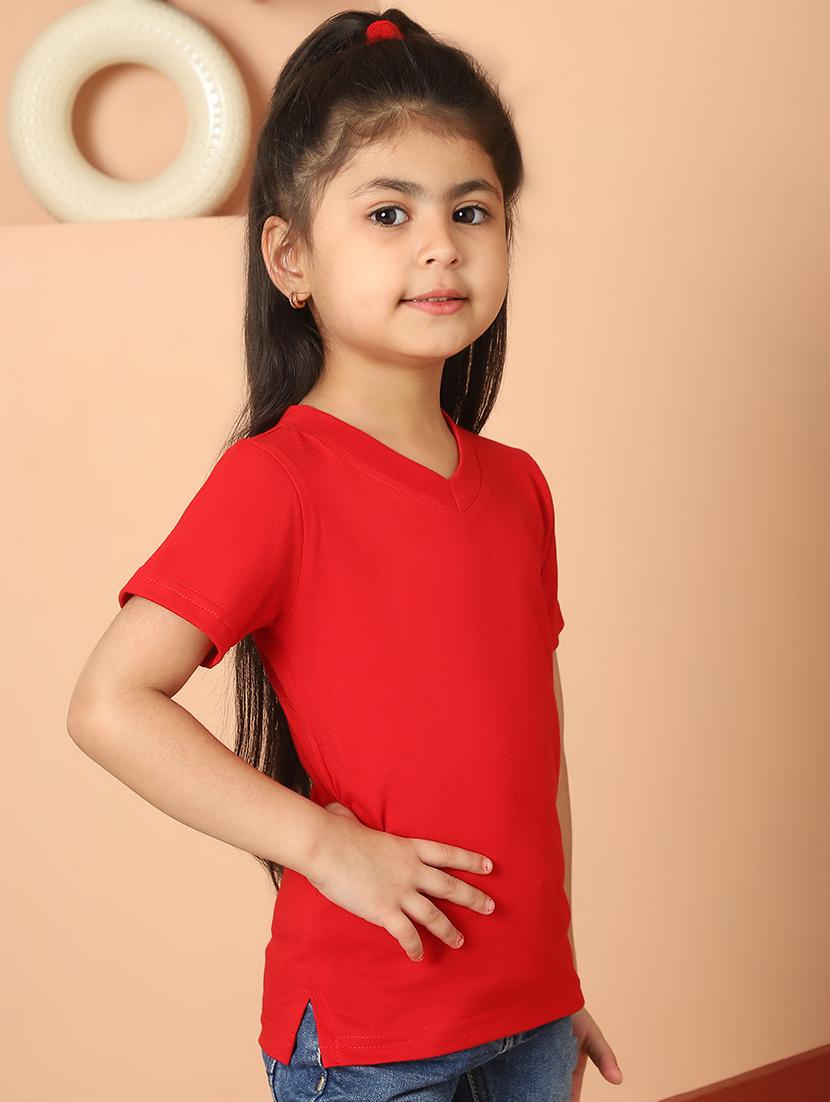 girls solid short sleeve tee - 21732012 - Standard Image - 2