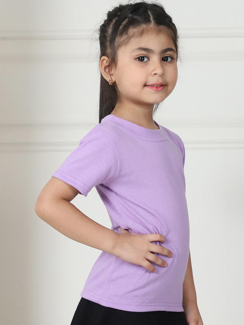 girls solid short sleeve tee - 21732025 - Standard Image - 2