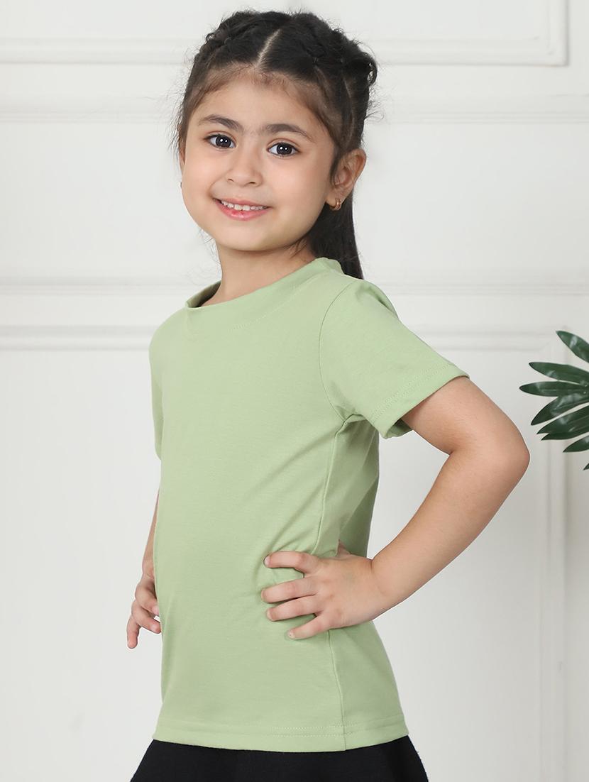 girls solid short sleeve tee - 21732027 - Standard Image - 2