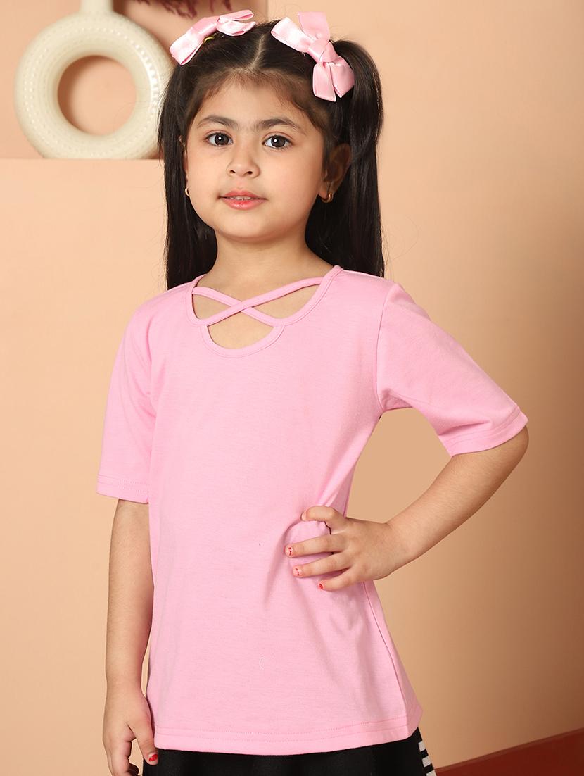 girls solid short sleeve top - 21732058 - Standard Image - 2