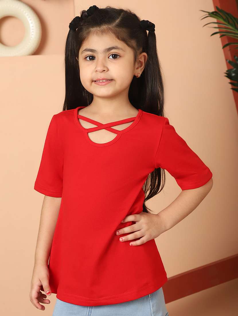 girls solid short sleeve top - 21732059 -  Standard Image - 2