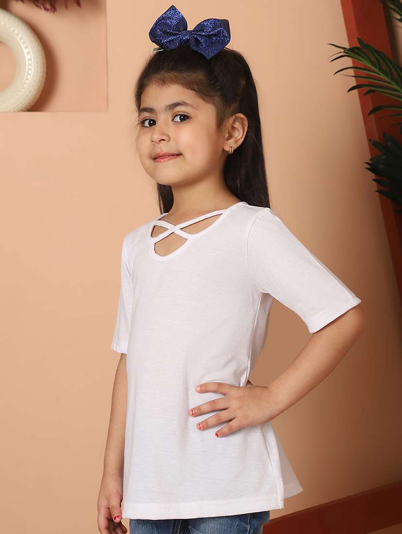 girls solid short sleeve top - 21732061 -  Standard Image - 2
