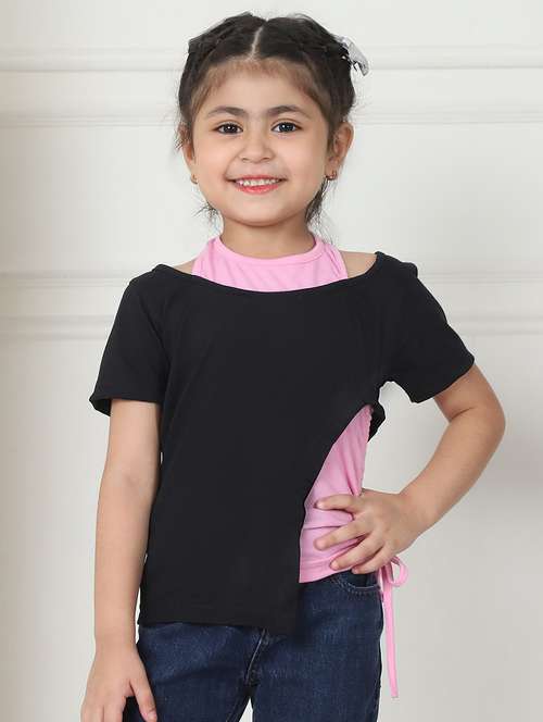 girls color block cut out top - 21732063 -  Standard Image - 0